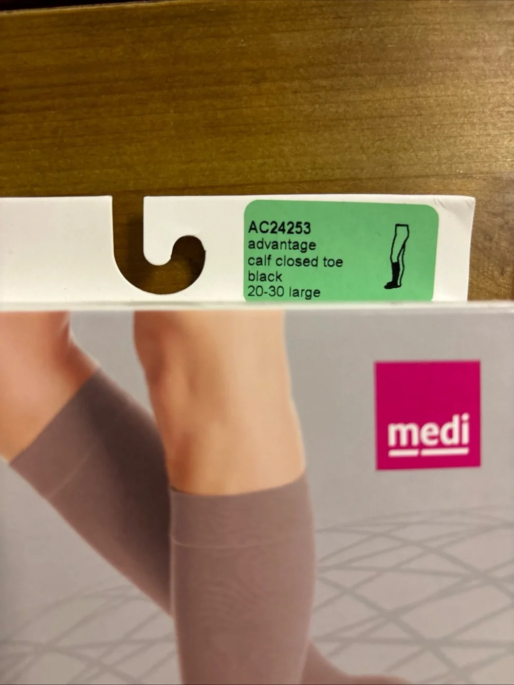 Duomed Advantage Women's Compression Knee-Highs in BLACK 20-30 mmHg NEW